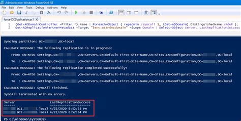 setup replication between domain controllers